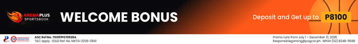 Arena Plus Welcome Bonus - Deposit and Get Up to Php 8,100